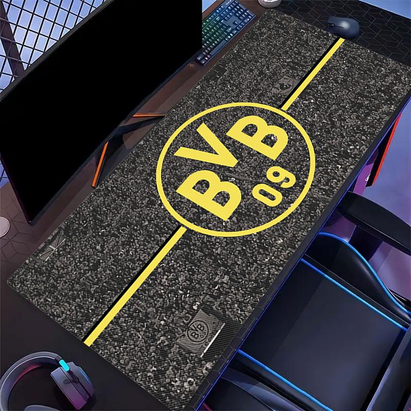 Dortmund Team Logo Mauspade, Große Gaming Schreibtischmatte, Rutschfestes XXL Mauspade für Laptop & Tablet, Mini-PC Spielmatte mit Genähten Kanten