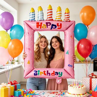 28-Inch Princess Theme Balloon Photo Frame - Birthday Parties and Celebrations, Birthday Party Decorations, Picnic Party Photo