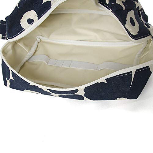 Marimekko Mini Unikko Vilja Pouch, Cotton/Dark Blue, 70530-851 [Parallel Import]