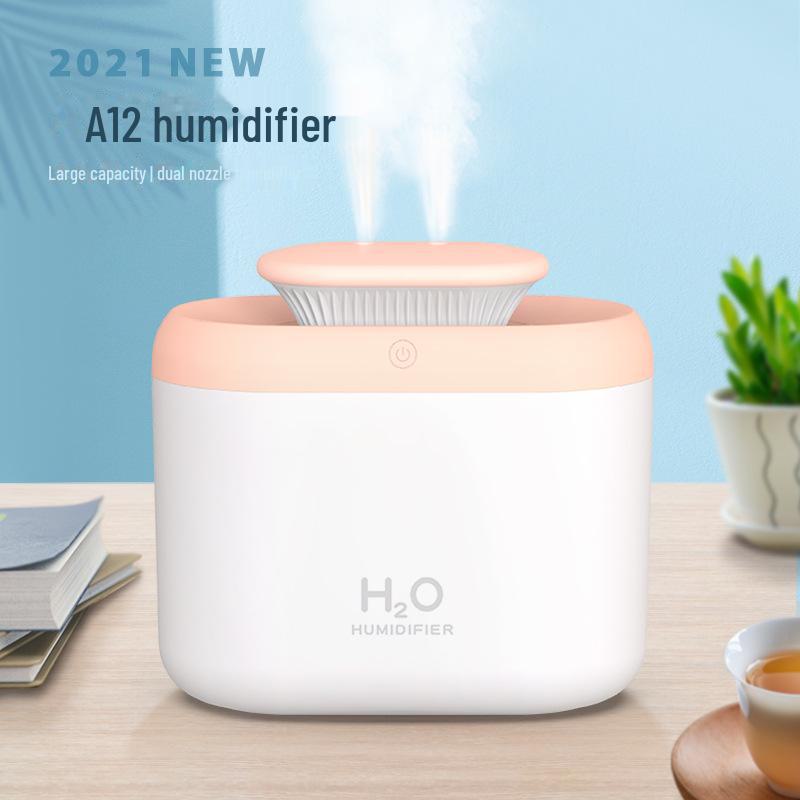 Large Capacity Colorful 3.3L Double Spray Mini Humidifier & Air Purifier