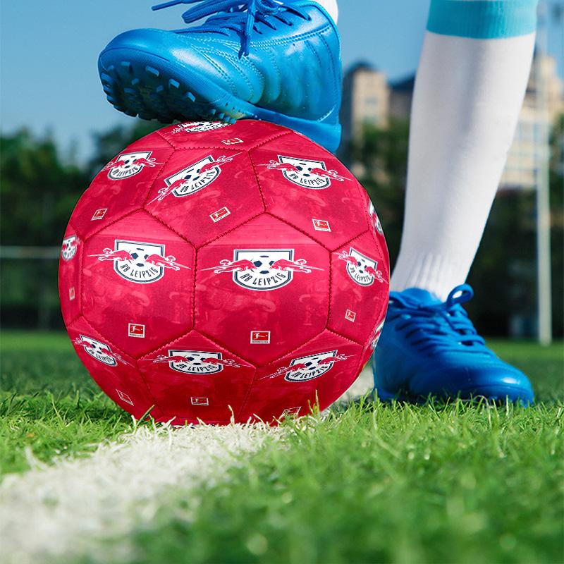 RB Leipzig Print Size 5 Soccer Ball, PU Wear Resistant Football for Match Training and Daily Practice, Birthday Gift for Soccer Fans