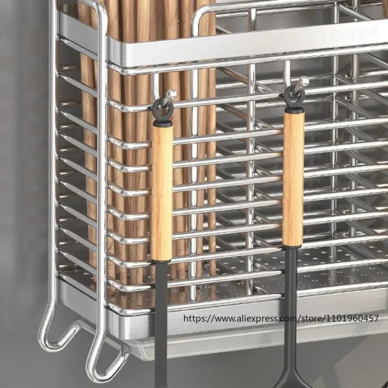 Κρεμαστή Βάση Οργάνωσης Μαχαιροπίρουνα από Ανοξείδωτο Ατσάλι για Τσόπστικ, Κουτάλια, Πιρούνια, Σχάρα Στεγνώματος, Αξεσουάρ Αποθήκευσης, Αντικείμενα