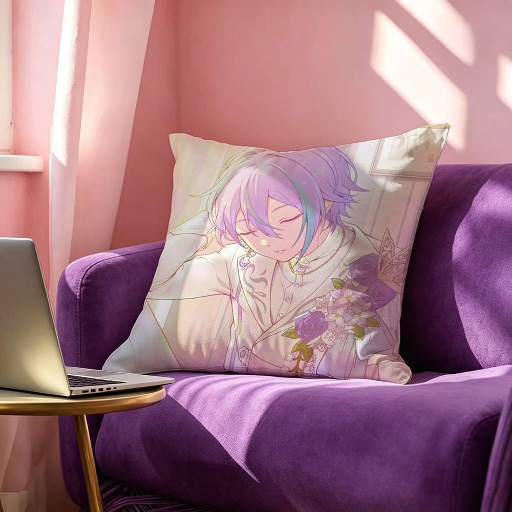 Kamishiro Rui Pillow Case Square DoubleSided Sofa Cushion Cover Bedroom Bedside Pillow