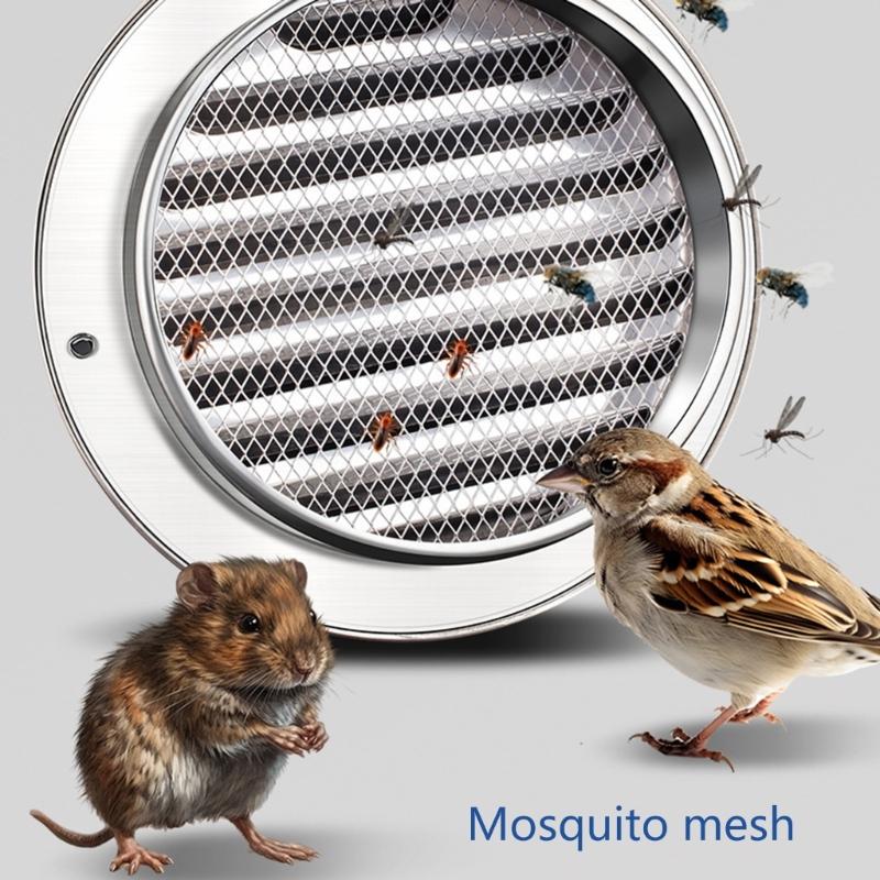 Elegant Round Sturdy Stainless Steel Soffit Ventilation Grille with Builts In Bathroom Home Accessory for Apartments