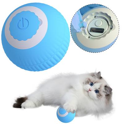 Electric Cat Ball Toys USB Rechargeable Smart Interactive Cat Toy ABS Self Rotating Ball for Kitten Dog Playing