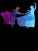 Frozen Sisters Inspired Silhouette Oversized T-Shirt