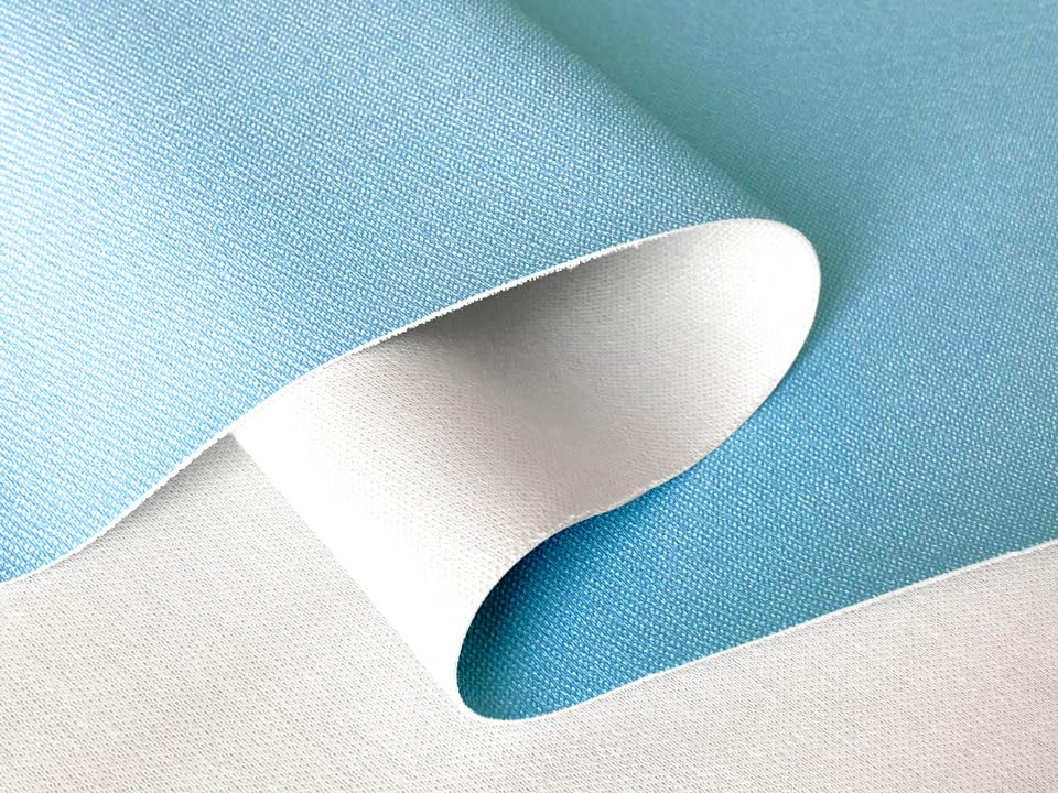 synthetic leather fabric light 122 x 44 cm Stretchable, flame-retardant [denim-like, blue]