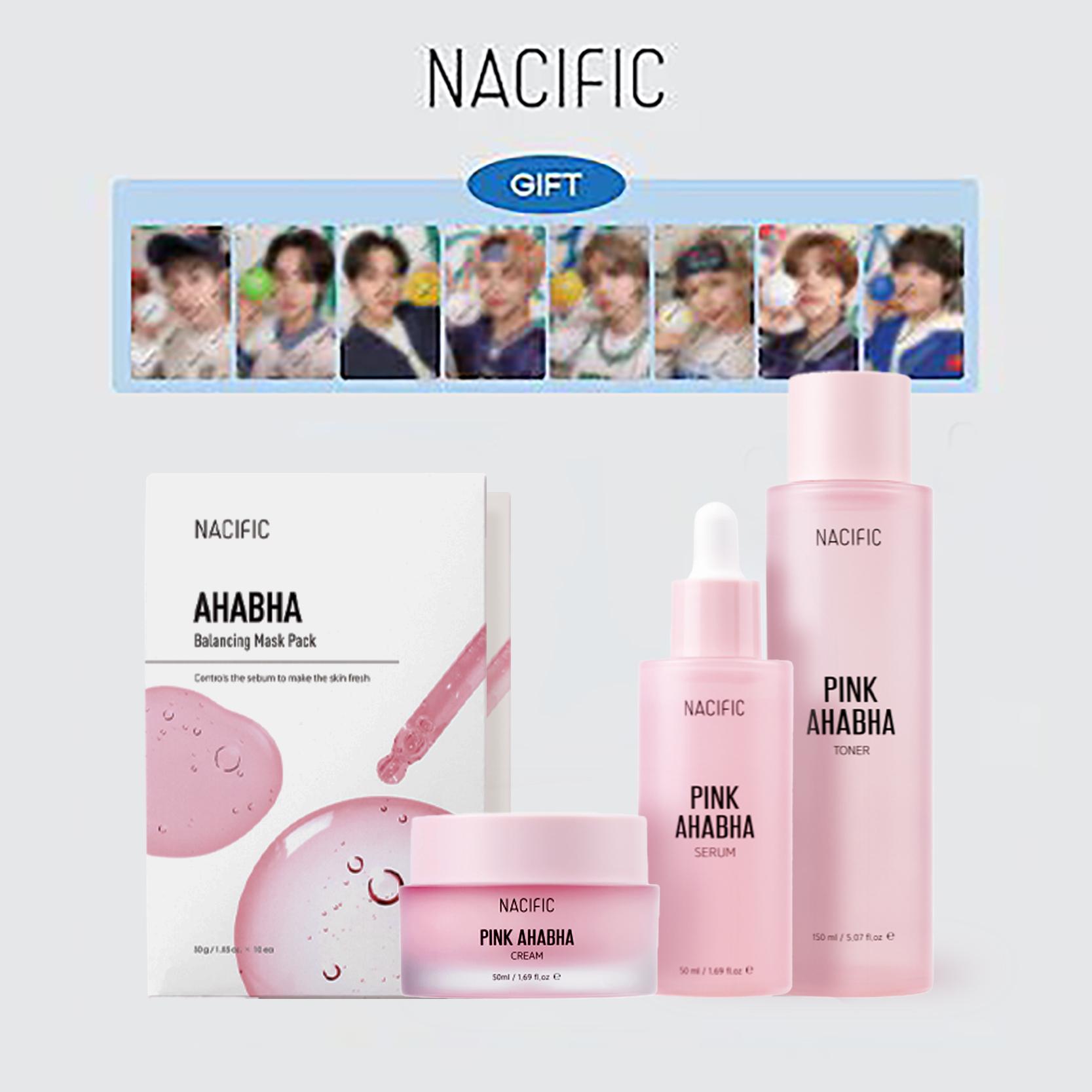 

[NACIFIC x SKZ] Розовый специальный набор AHA-BHA + набор спортивных фотокарточек SKZ OT8