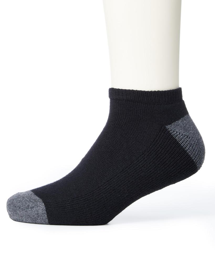 [Amazon Essentials] 10-Pack Sports Socks, Ankle Length, Highly Breathable, Cushioned, Performance Cotton, Men's, Black, Sizes 25.0-27.0 cm
