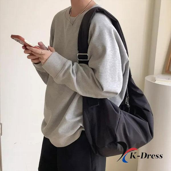 Basic Canvas Shoulder Cross Bag (2 Colors)