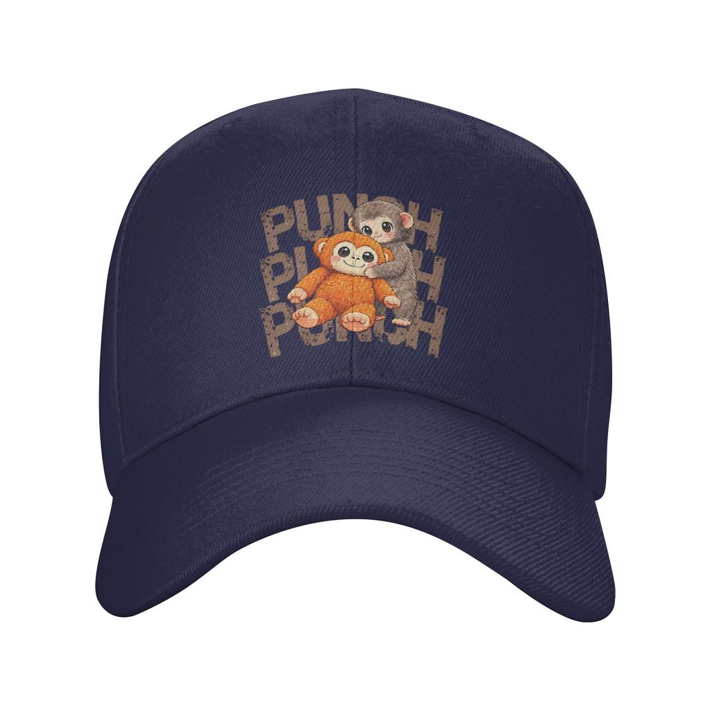 Punch Punch Punch Cute Baby Monkey Playful Animals Casual Baseball Cap Kpop Rock Trucker Hat Summer Sun Men y2k Baseball Caps