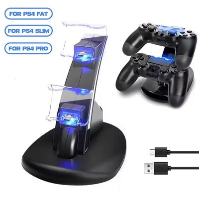 PlayStation 4 Kontrolcü Şarj Cihazı LED Çift Hızlı Şarj İstasyonu Playstation PS4 Slim/PS4 Pro Oyun Kolu Aksesuarları İçin