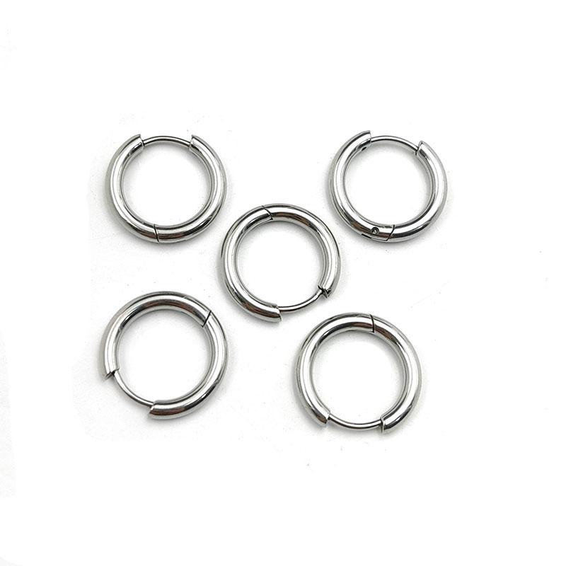 10pcs/Lot Stainless Steel Round Earring Hoop
