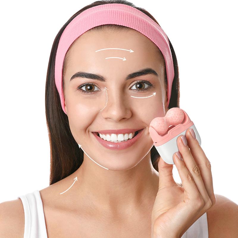 2-in-1 Eisroller für Gesicht, Auge, Schmerzlinderung, Gesichtskaltmassage-Roller, Hautpflege, Schmerzlinderung, Make-up-Pflegewerkzeug