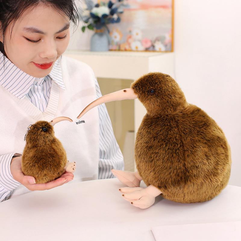 Peluche di Kiwi Super Carini e Realistici Bambola Uccello Morbida e Soffice Giocattoli da Appendere Cuscino da Lancio Animaletti da Scrivania Portachiavi Divertenti Decorazioni per Borse