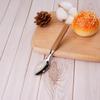 Japanese Retro Faux Wood Grain Stainless Steel Dessert Spoon