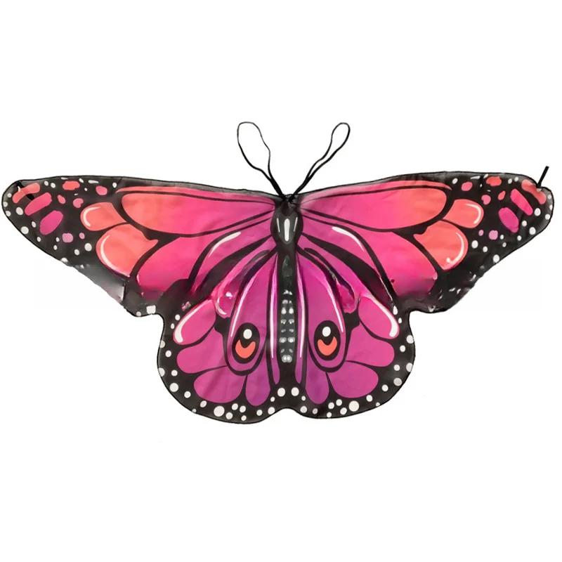 Monarch Butterfly-Wings for Kids Girls Princess Dress-Up Fairy Costume Toddler Big Sister Gift Dance Party Toy Halloween Chiffon
