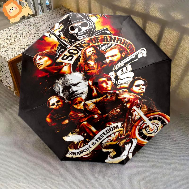 Samcro: Live Ride Folding Umbrella Suitable for All Seasons Durable Sun Umbrella Three Folds Sun Umbrella