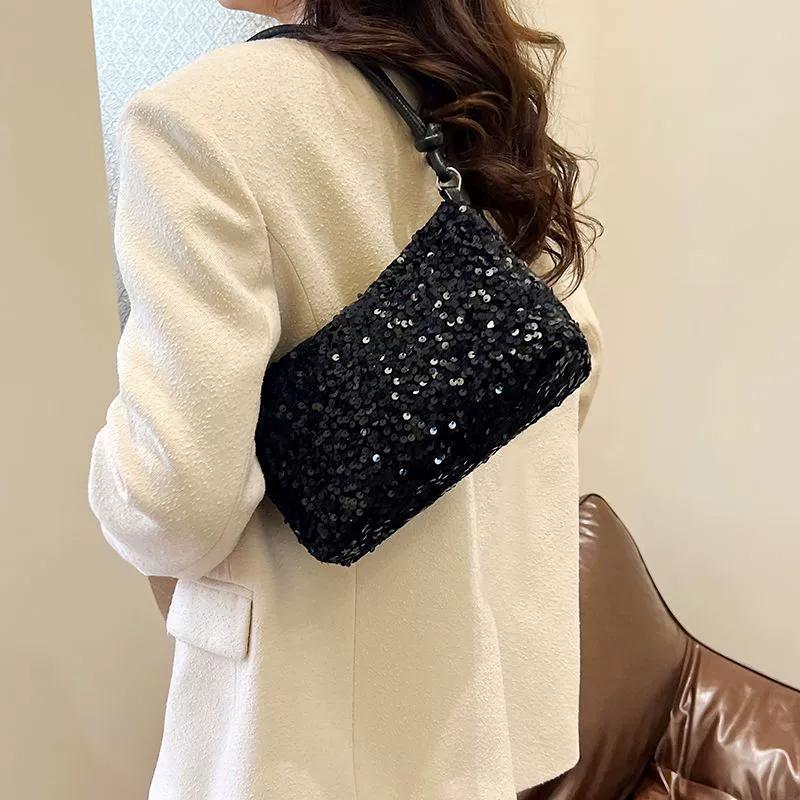 Shiny Sequins Handbags Women Underarm Shoulder Bag Fashion Lady Luxury Purses Clutch Shoulder Bag