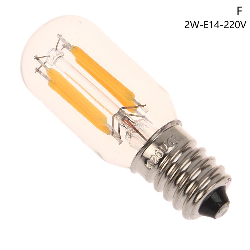 1 szt. Żarówka LED Vintage T20 1W 2W Ciepła Biała 2200K E12 E14 110V 220V Ściemnialna Żarówka Szklana Żarówka Rurkowa do Lodówki