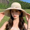 Taizhou Wenling Hat Women Spring Summer Sunscreen Temperament Big Eaves Bucket Hat Vacation Travel Breathable Sun Hat