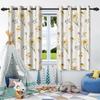 Wildflowers Floral Green Plants Window Curtains Blackout Washable Polyester Fabric Bedroom Living Room Home Decor Curtain 2 Pcs