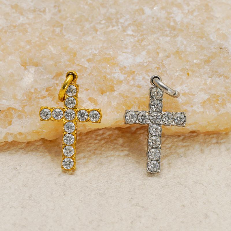 2026 European and American Diamond-inlaid Cross Pendant Ins Style Fashion Personalized Necklace Bracelet Jewelry Accessories