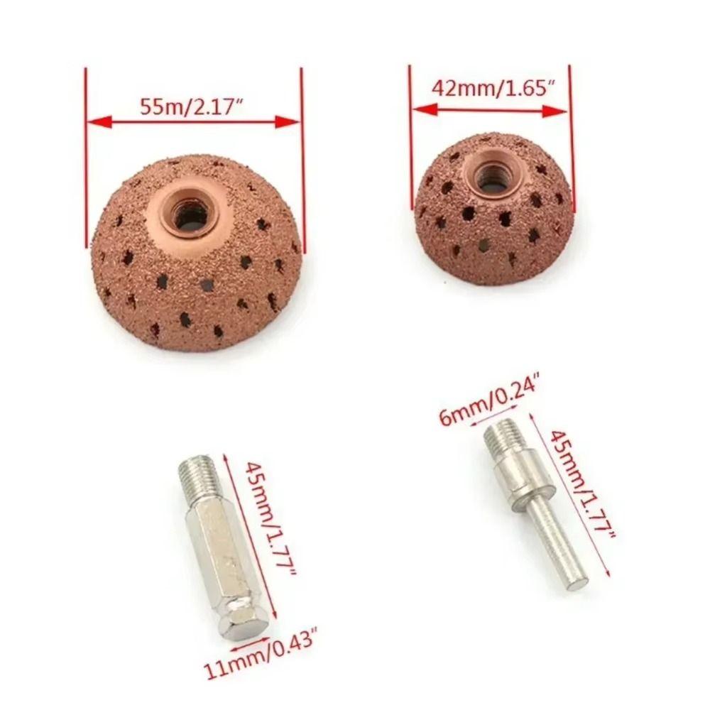 Tungsten Steel Tire Grinding Head Hemispherical Coarse Grit Tire Repair Tool Low-Speed High-Speed Tire Buffer Tool Buffing Wheel