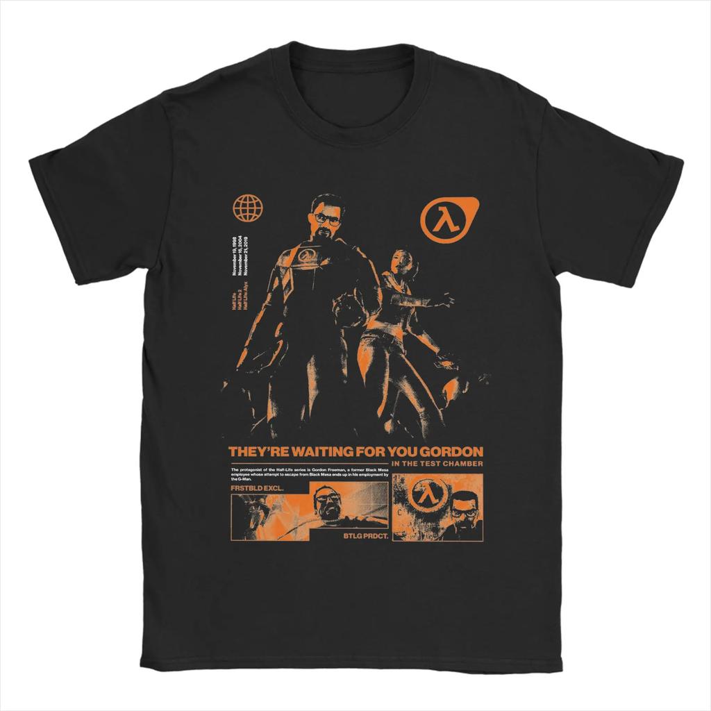Half Life Video Games T-Shirts Men Women Creative Cotton Tee Shirt O Neck Short Sleeve T Shirt Clothing