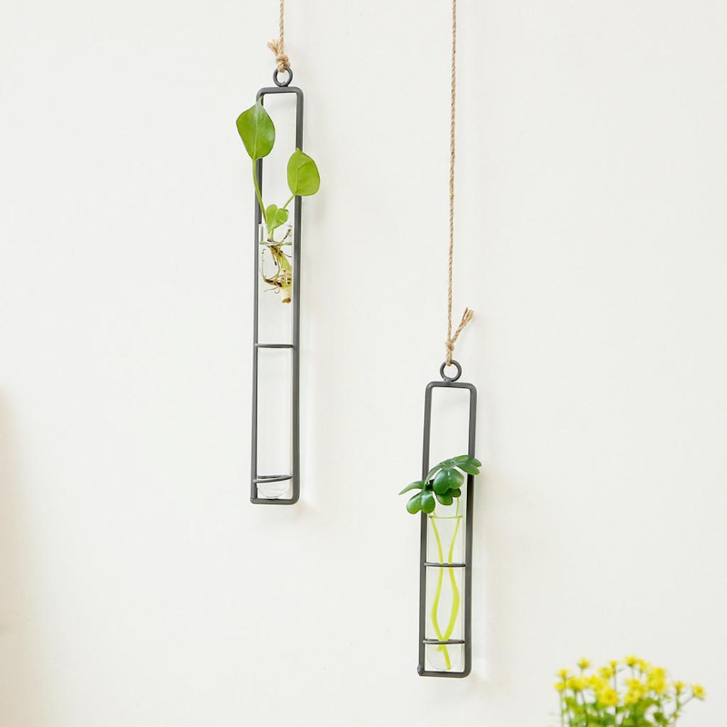 Klarglas-Reagenzglas-Blumenvasen, Wandbehang, Pflanzen-Terrarium-Behälter