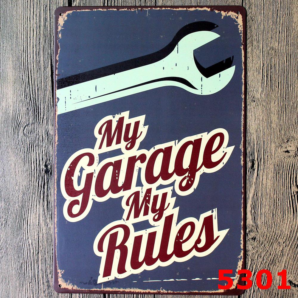 Retro Car Repair Shop Tin Sign for Bar or Living Room Decor