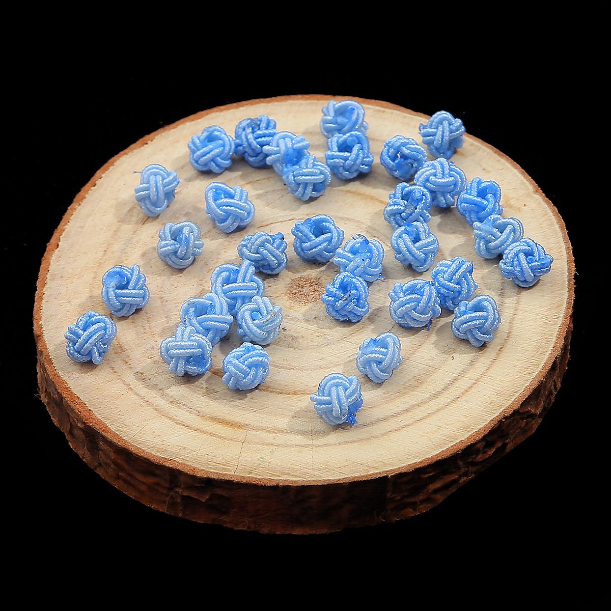 

10 шт., красочный узел-прокладка, DIY ожерелье, браслет, прокладка, плетеная катушка, веревка, пряжка на конце цепи, принадлежности для ювелирных изделий, поиск синий