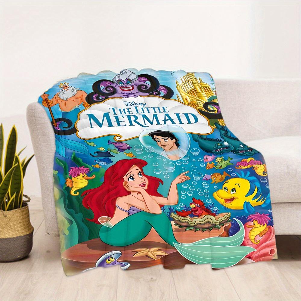 1pc, The Little Mermaid Ariel Blanket Seasonal Home Decor Gift for Friends, Soft Throw Blanket, Living Room, Travel, Camping