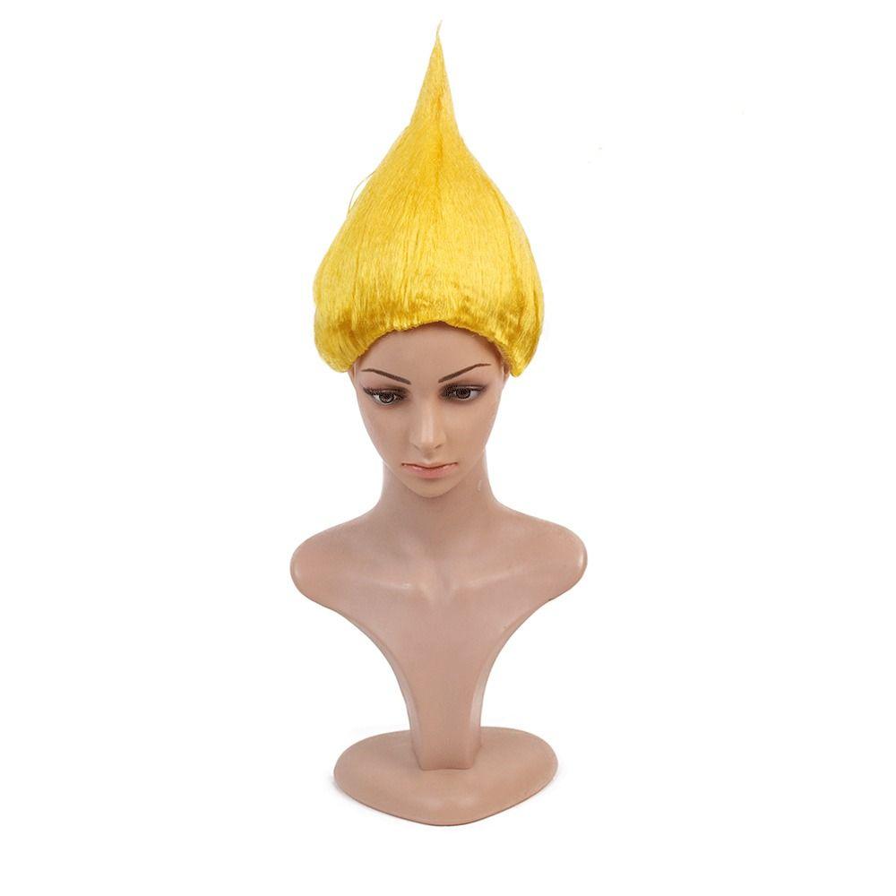 K drát / P drát Elf Pixie paruka Troll styl vlasy paruky vysoce kvalitní kreslený cosplay pro dospělé