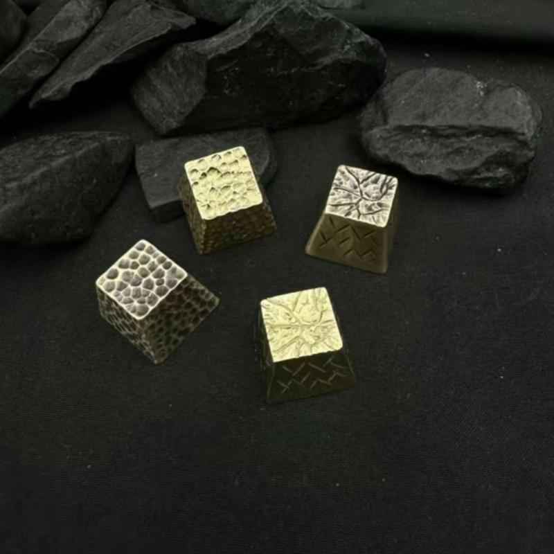 1PC Brass Meteorites Caps Cherrys Profile Key Button Artisans Keycap for Mechanical Keyboards Modifiers