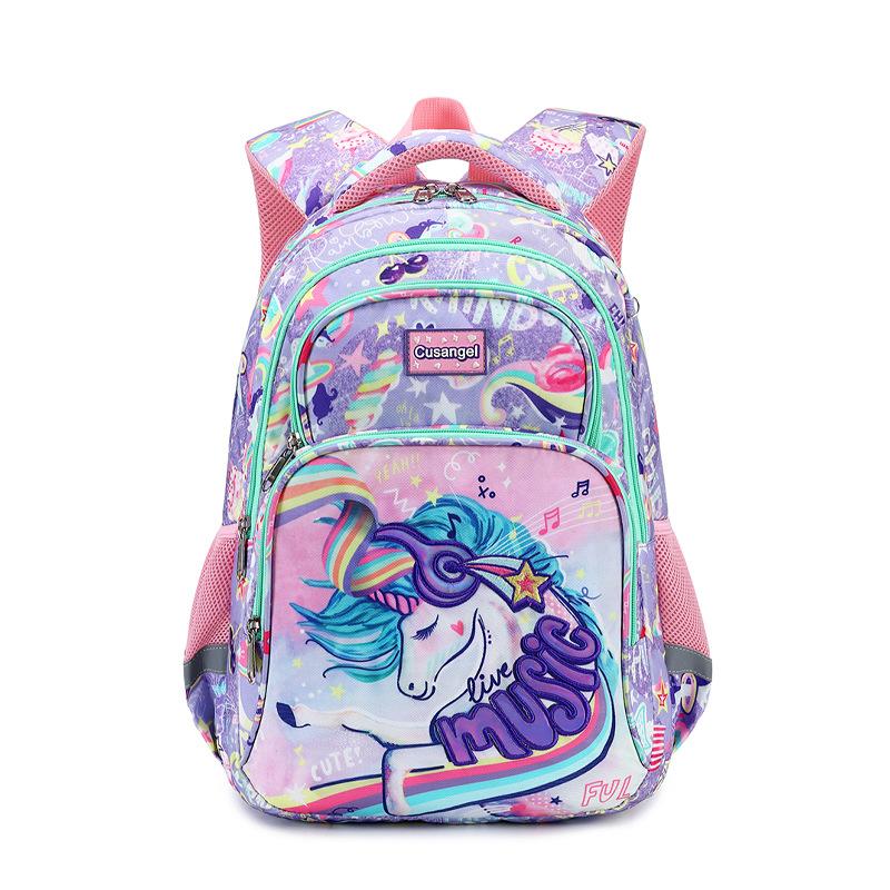3-Piece School Backpack Set Spine Protection Ergonomic Waterproof Bookbag with Lunch Bag Pencil Case for Grades 3-6