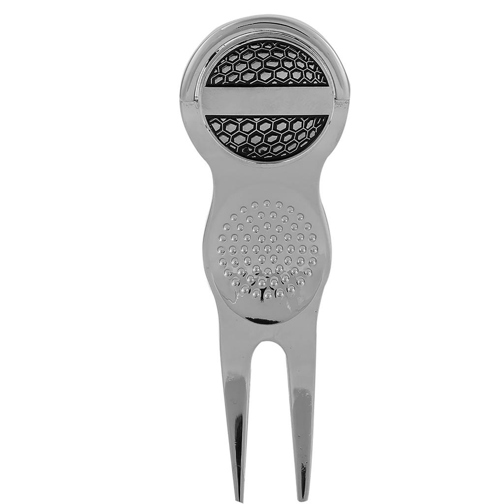 Portable Metal Golf Divot Repair Tool Putting Green Fork with Golf Ball Marker(GOLF)