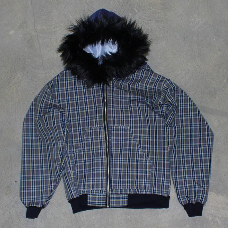 STREETRICH Fur Collar Cardigan Zipper Hooded Jacket Autumn and Winter Punk Hip-hop Rock Dark Style Rock Fashion All-match Y2K Retro Jacket