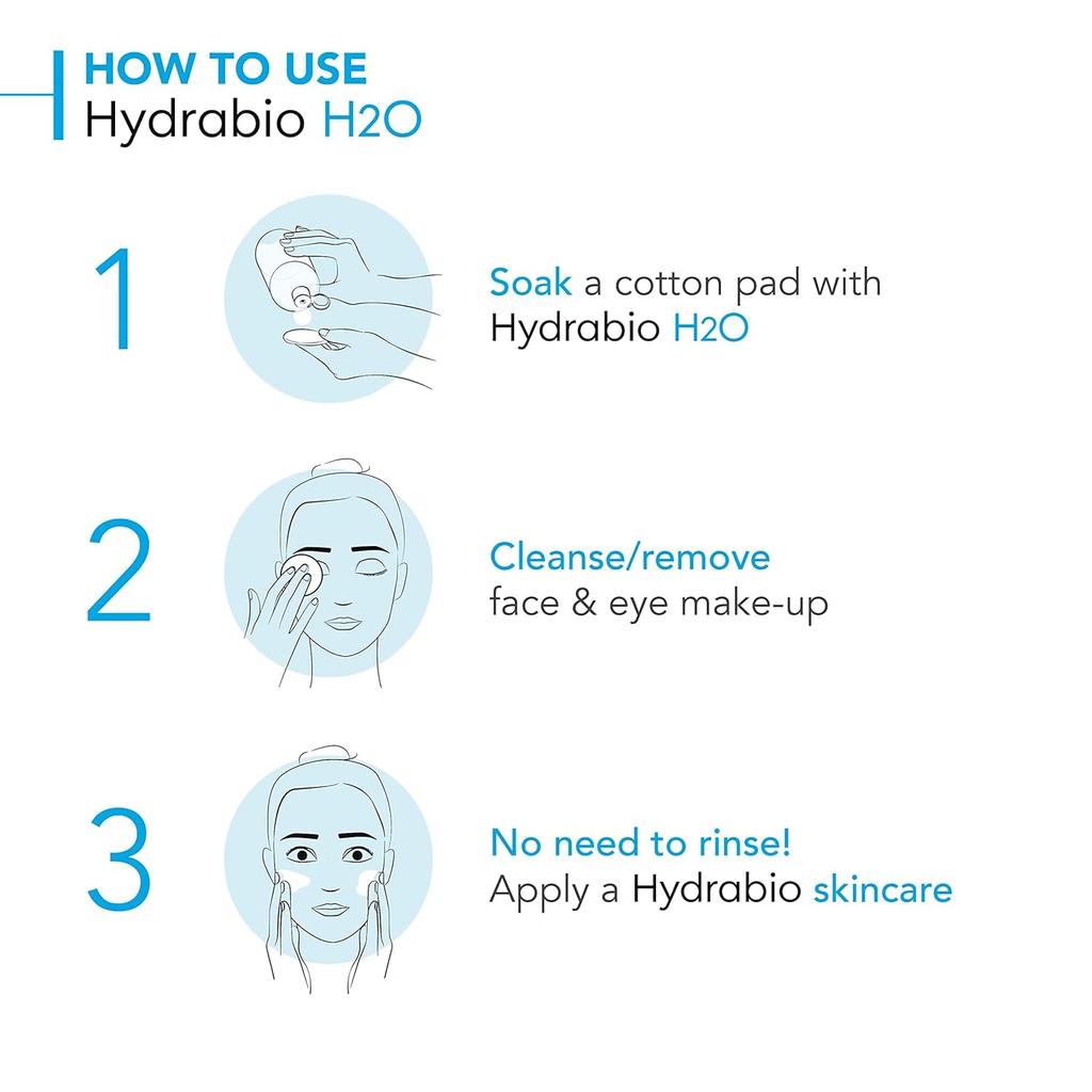 BIODERMA Hydrabio H2O 500 ml Čisticí 12 kusů 1 lahvička [produkt]