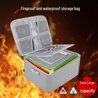 Fireproof Waterproof Large Capacity Organizer: Protects Important Documents & Family Certificates