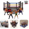 High-quality Plastic Wrestler Action Figure Set For Children's Play Includes 4 Wrestlers And A Four-sided Arena