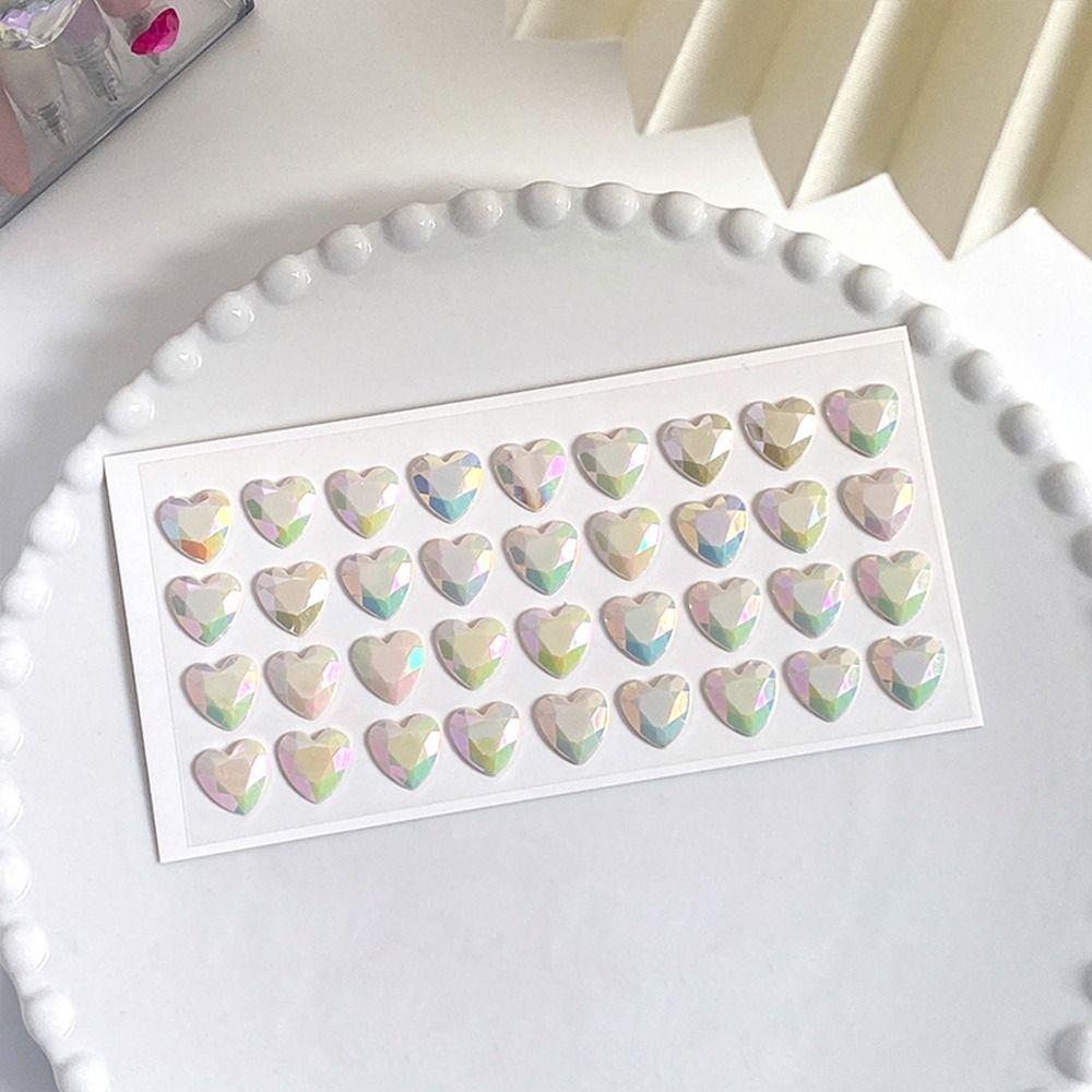 Bling Decorative Sticker Love Heart Rhinestone 3D Crystal Sticker DIY Children Toys