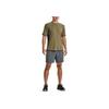 Under Armour Elastic Waistband 2-In-1 Mid-Rise Fitted Outdoor Sports Casual Shorts Men Bottoms Grey 1370033-012