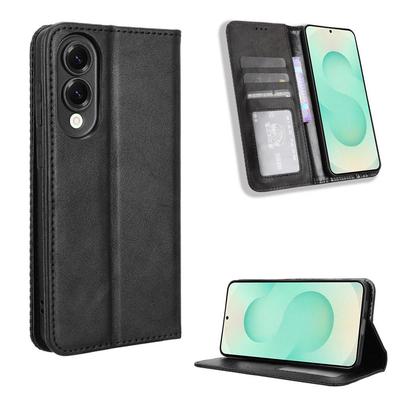 Flip Cover For Samsung Galaxy S25 Edge Leather Case [Flip Vintage Leather] Wallet Shockproof Durable Retro Phone Case