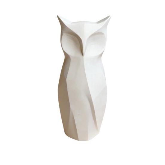 3D Printed Abstract Owl Minimalist Geometric Figurine Modern Owl