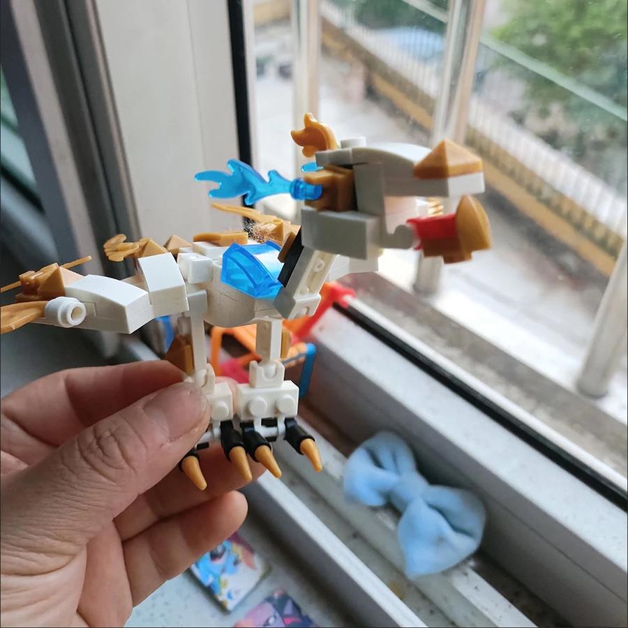 4 blocs de construction de dragon ninja fantôme de style mini figurines kit de briques modèle de film classique jouets pour enfants garçons pour enfants