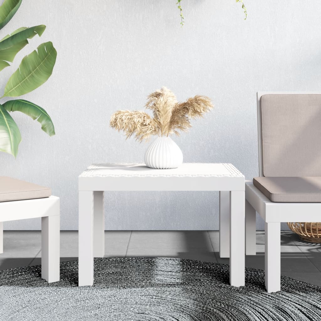 Garden Table White 59 x 47 x 40 cm PP