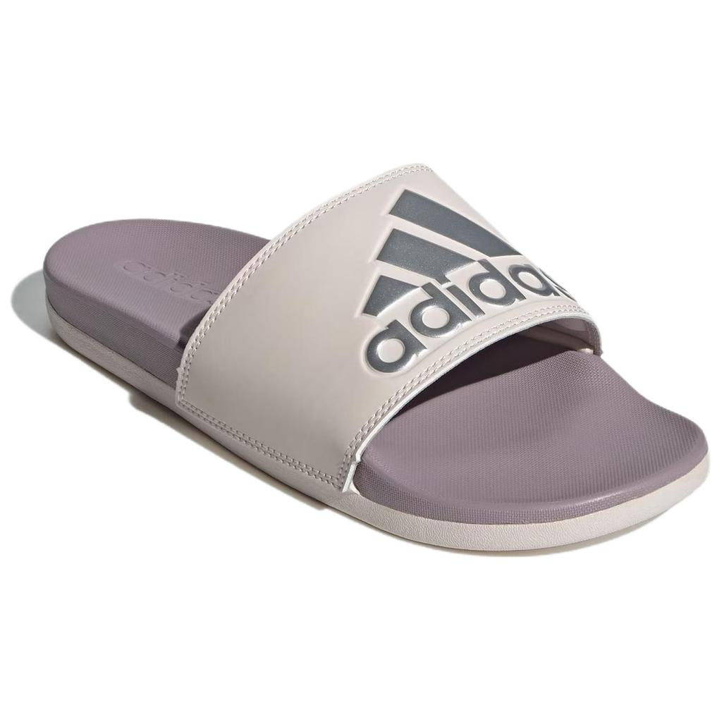 Adidas Adilette Comfort Slide Gebraucht Feige Damen Sneaker Lila Silber-Metallic Kitt-Mauve IG1273