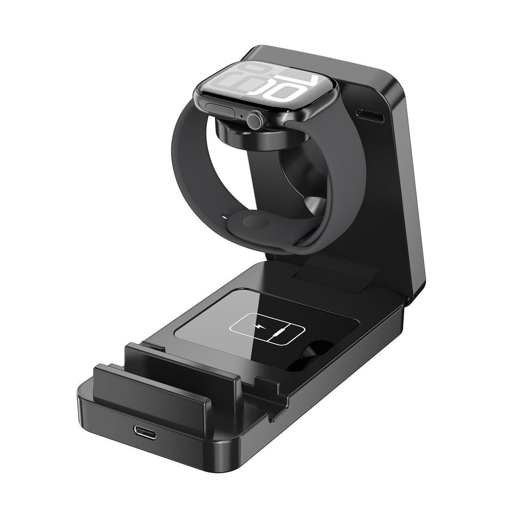 Magnetic Wireless Charger Stand for Phone, Watch & Earbuds - All-in-One Fast Charging Dock