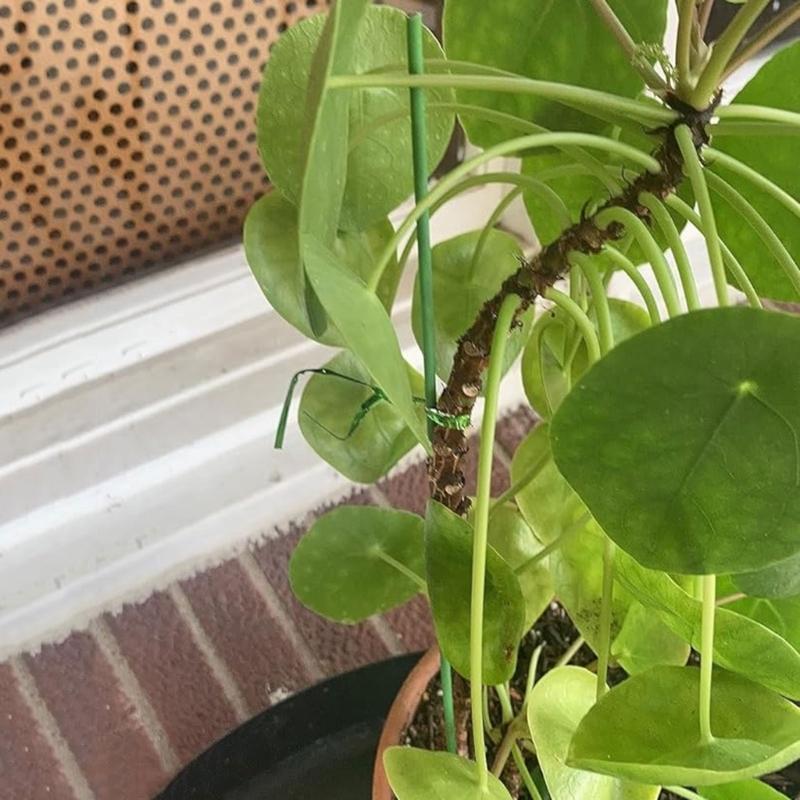 Reliably Pack of 20 Multi Use Indoor Outdoor Plant Sticks Bendable Flower Supports 16inch in Green Color Versatile